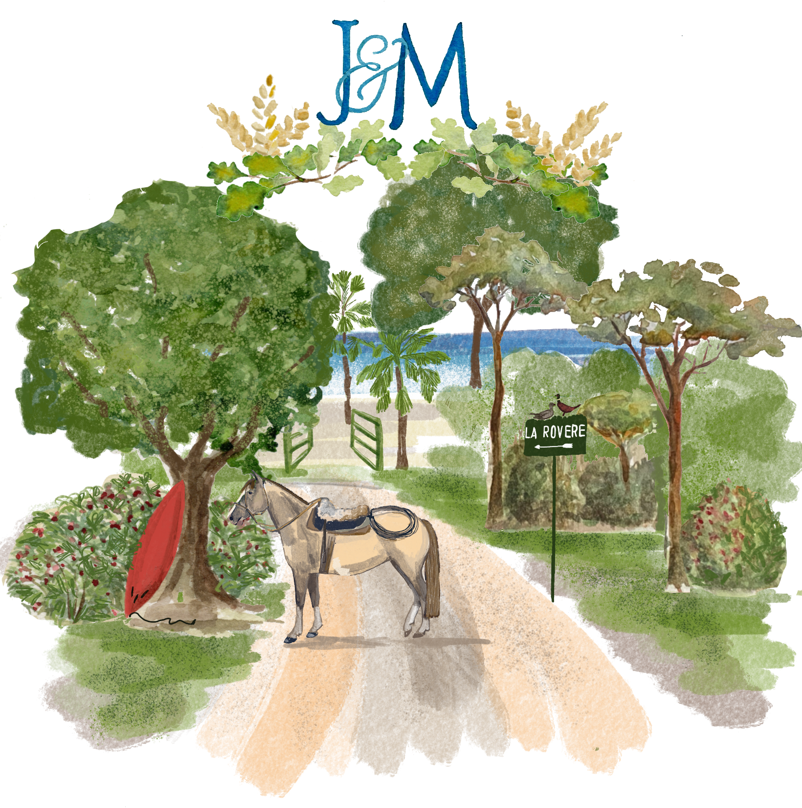 Wedding header illustration